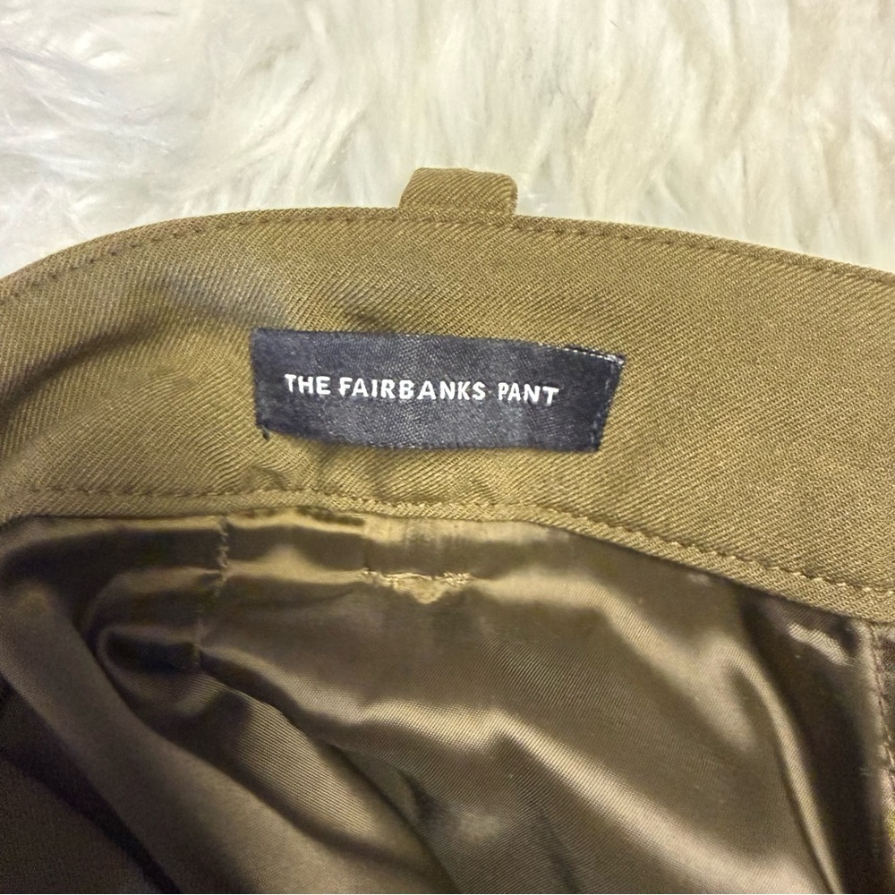 Madewell Fairbanks Pant Green Slim Tapered Pintuck Trouser Size 12 - Picture 6 of 10